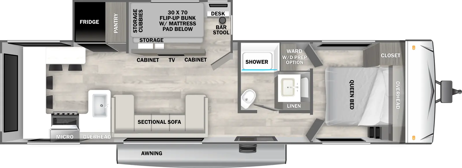 Evo West 2920VB Floorplan